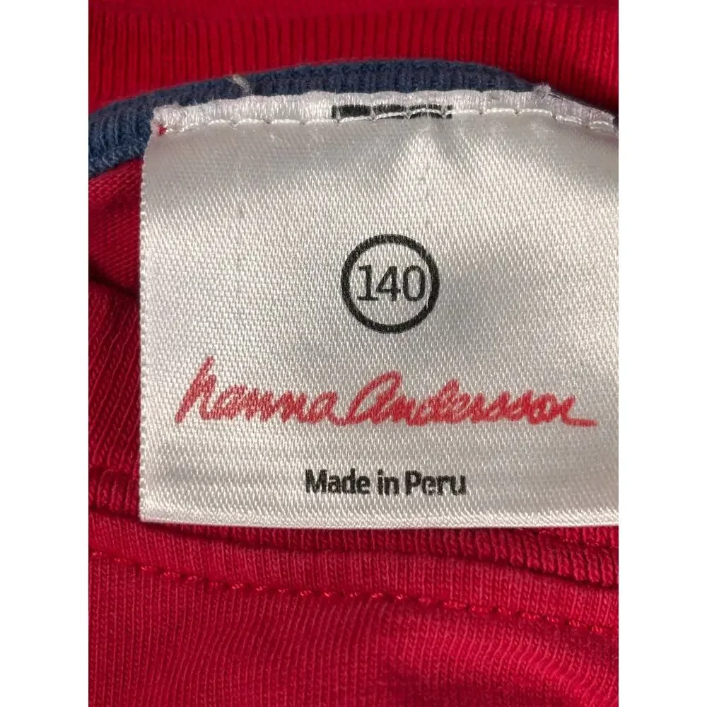 Hanna Andersson Viking Graphic Tee Red Size Cotton Nordic Norse Scandinavian Top